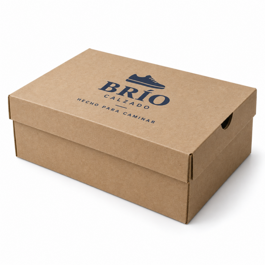 Caja para zapatos personalizada Brío Calzado Caja de cartón para zapatos personalizada con impresión a una tinta
