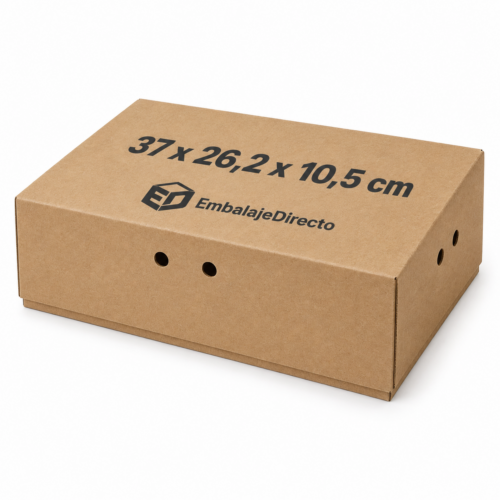 Caja para aguacates 37×26,2×10,5 cm con tapa y fondo