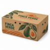 Caja para aguacates personalizada a dos tintas Finca Verde