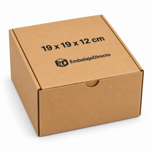 Cajas automontables 19x19x12 cm para envíos ecommerce Cajas automontables 19x19x12 cm para envíos ecommerce con cierre integrado
