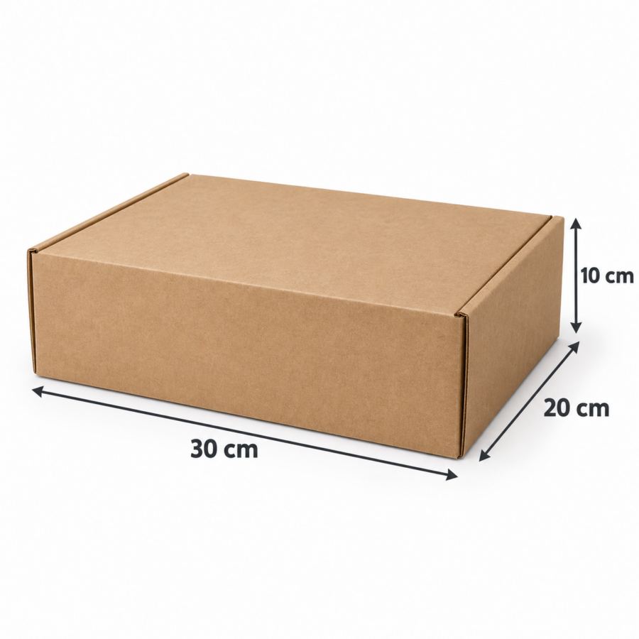 Medidas de caja automontable 30x20x10 cm Medidas de caja automontable 30x20x10 cm para envíos ecommerce