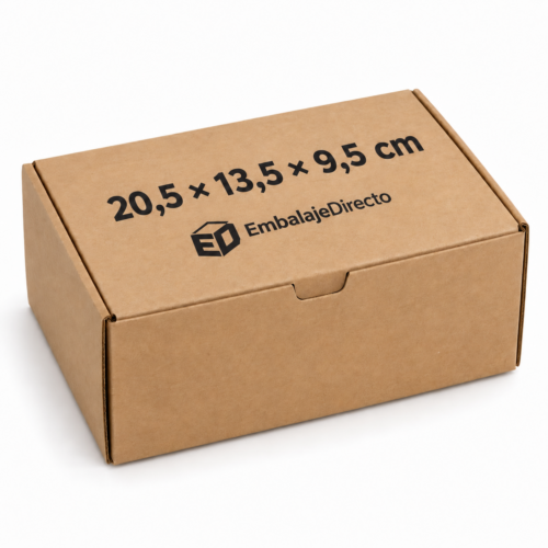Cajas para envíos 20,5x13,5x9,5 cm Embalaje Directo Cajas para envíos 20,5x13,5x9,5 cm automontables de cartón kraft